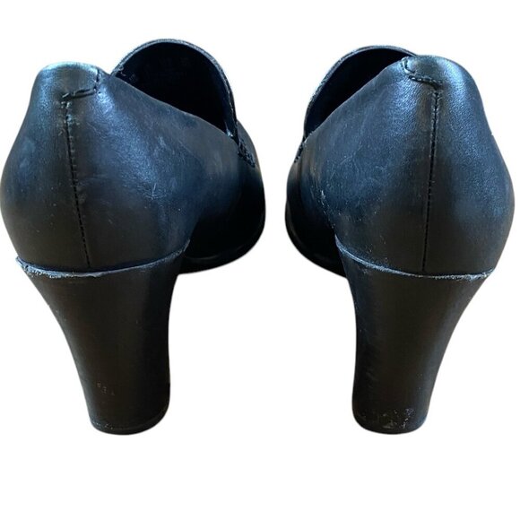 FRANCO SARTO Nolan Pump Loafers 7.5M Black Leather #329D - Picture 6 of 9